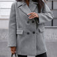 Winter Fashion Striped Print Temperament Loose Woolen Coat Women