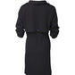 Loose Solid Color Waist Tight Rolled Sleeves Mid-length Trench Coat For Women