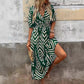 Loose Women's Wear Elegant Style Random Printing Tie-dye Large Swing Dress