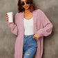 Autumn And Winter New Women's Cardigan Irregular Sweater Hollow Out Sweater Coat