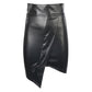OFFICE EXECUTIVE BLACK FAUX LEATHER SKIRT