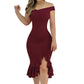 Robe asymétrique à volants pour femmes