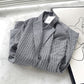 Retro wild suit collar striped suit jacket