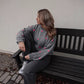Knitted Heart Round Neck Casual Sweater