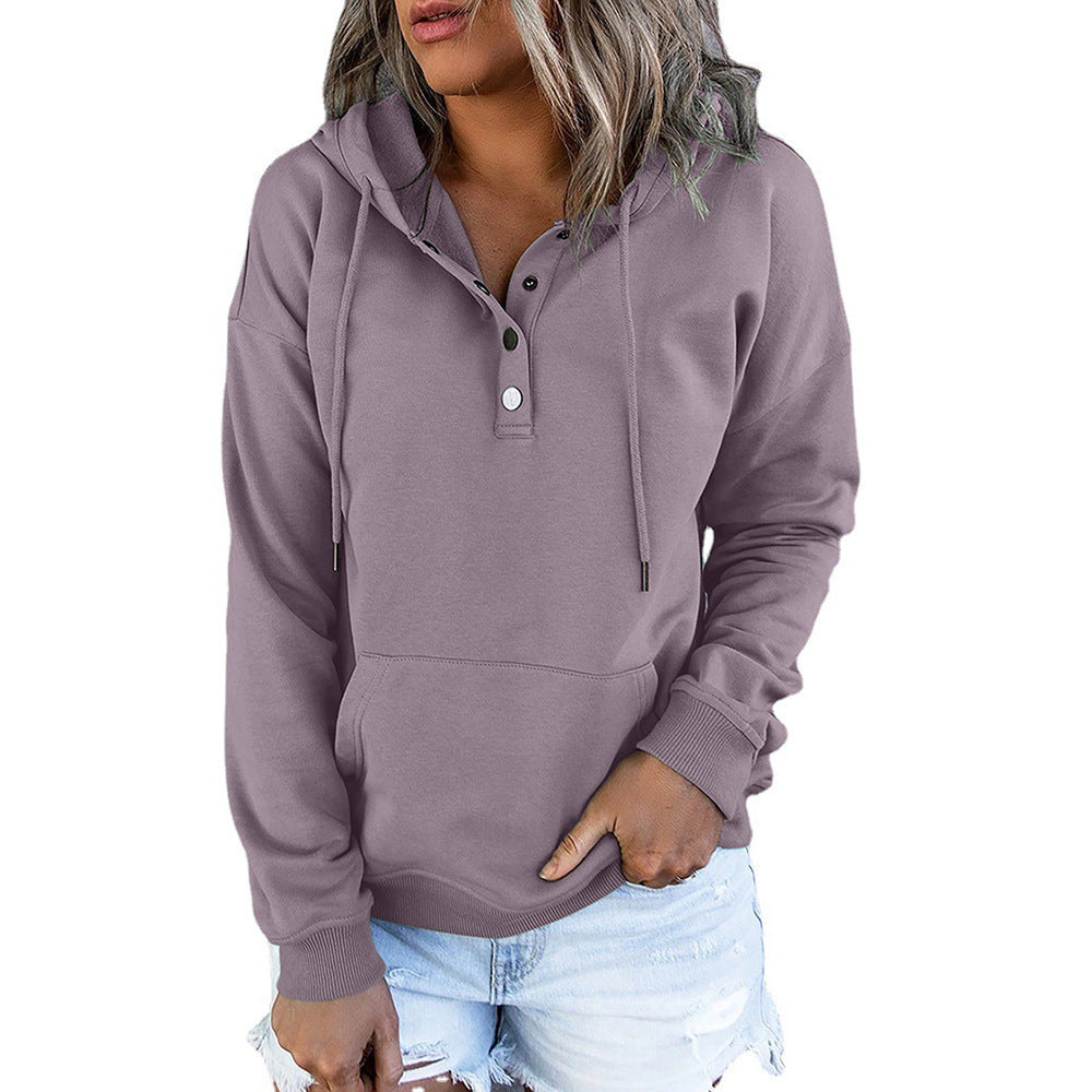 Manteau à manches longues pour femme, pull ample et décontracté à capuche