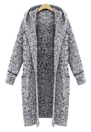 Cardigan hooded loose sweater