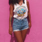 Short en jean déchiré classique et rétro pour femme