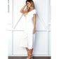 V-neck fashion casual pants button jumpsuit