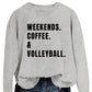 Women's Simple Round Neck Long Sleeve Loose Sweatshirt