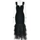 Patchwork Suspender Dress