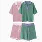 Loose Knitted Top High Waist Knit Shorts Suit