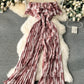 Ruffled Off-shoulder Slim-fit Long Blooming Pleated Wide-leg Pants