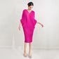 Robe plissée grande taille de haute qualité pour femmes