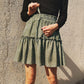 Printed pleated polka dot skirt