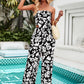 Fashionable Tube Top And Pants Set With A Stylish Print