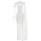 Stylish And Elegant Pleated Ribbon Maxi Dress For Women