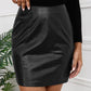 Jupe en cuir slim style sac de voyage Temperament