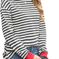 Women's Striped Pattern Round Neck Long-sleeved Sweater