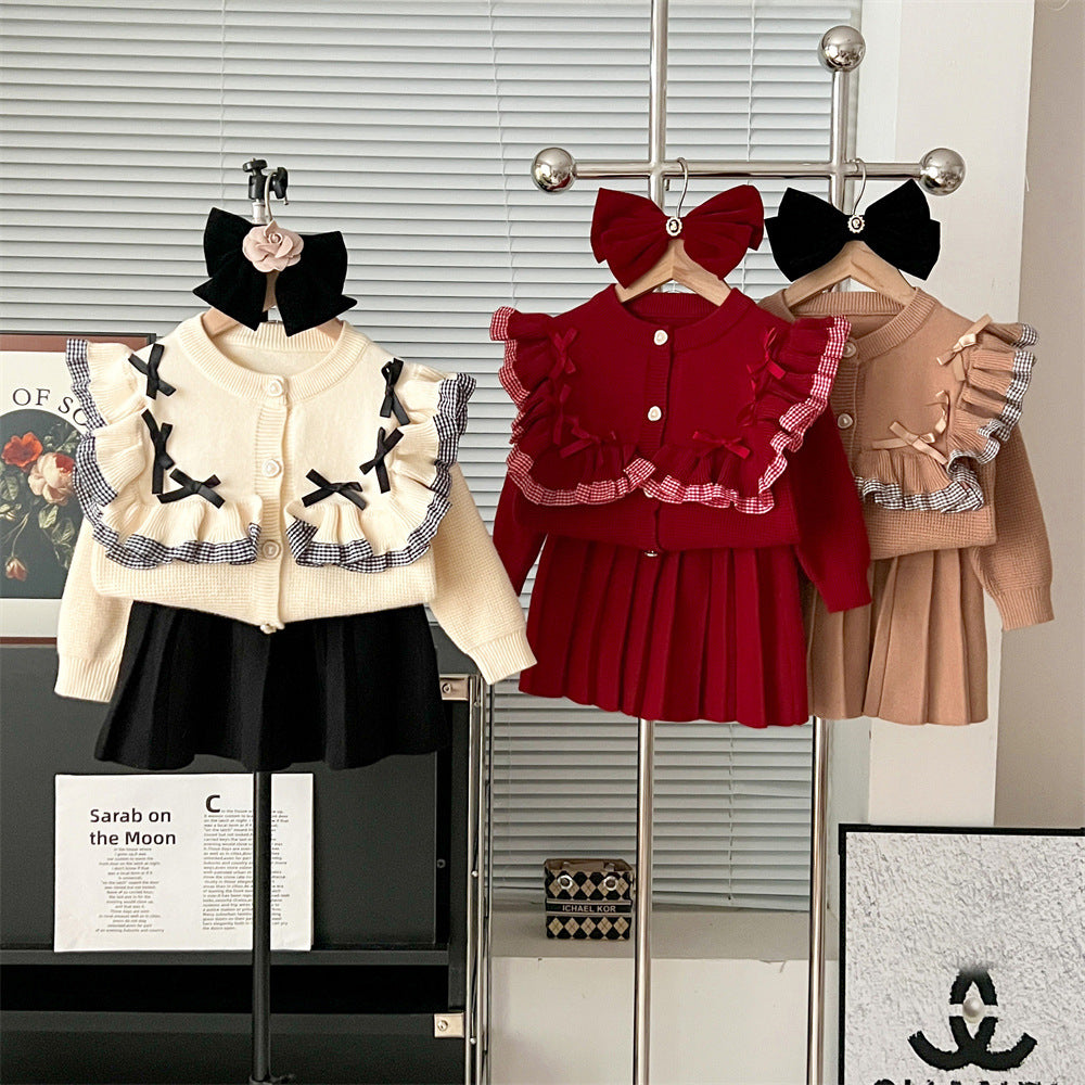 Costume de petite princesse à volants et nœud, inspiré des célébrités d'Internet