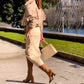 European And American Leisure Workwear Elegant Button Belt Suit Skirt