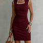 Comfortable Solid-Colored Sleeveless Dress