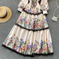 Royal Court Style Floral High-end Sense Dress