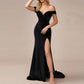 Womens Stylish Elegant And Refined Solid-color Split Dress
