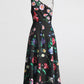Lady Temperament Oblique Shoulder Sleeveless Waist Slimming Dress