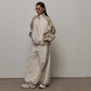 Drawstring Sports Jacket Trousers Suit Women