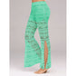Summer Women Elegant Patchwork Sheer Pants Lace Trouser Pantalon Party Clubwear
