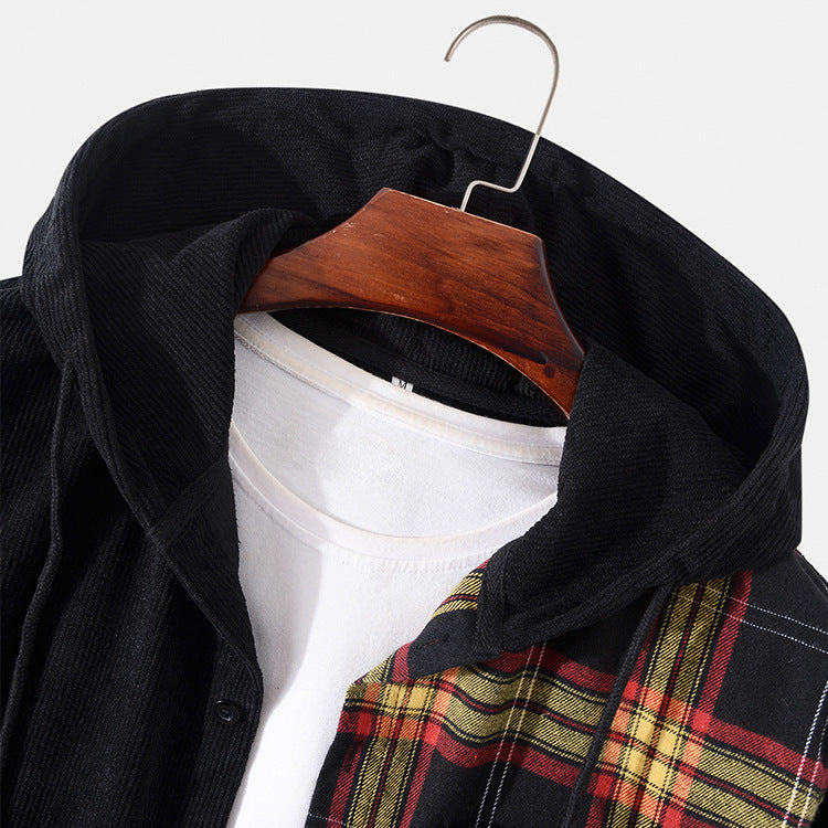 Fashion Hooded Long Sleeve Striped Men's Clothing