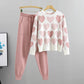 Preppy Outfit With Heart-shaped Beaded Accents