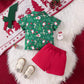 Ensemble deux pièces pour garçon, petit et moyen, avec chemise à manches courtes et short imprimés de Noël