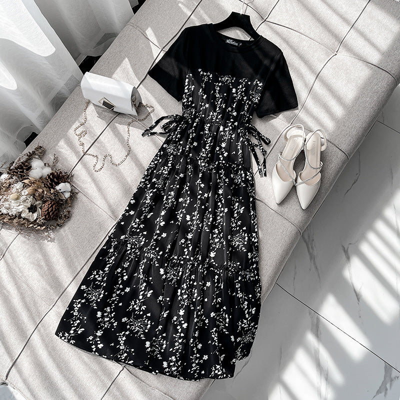 Women's Floral Dress Loose And Slim Down