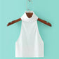 Cropped Knit Backless Tank