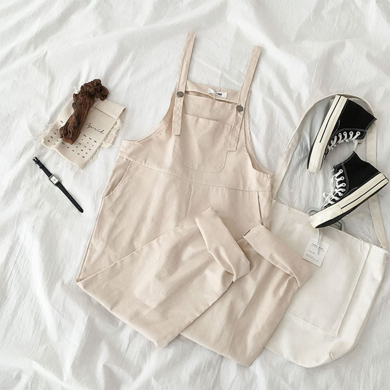 Strap Women's Loose And Thin One-piece Wide-leg Pants