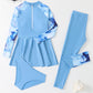 Children's Split Long-sleeved Long Trousers Three-piece Swimsuit
