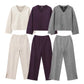 Women's Fashion Tara Fleece Jersey V-neck Sweatshirt Suit