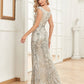 European And American Slim Elastic Fishtail Banquet Evening Dress
