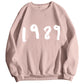 Pull décontracté à manches longues et col rond, style 1989