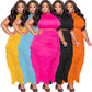 Women's Bodycon Tassel Sleeveless Plus-Size Two-Piece Set
