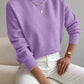 Autumn And Winter Half-high Collar Pullover Women's Fashion Solid Color Loose Knitted Top