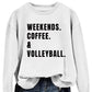 Women's Simple Round Neck Long Sleeve Loose Sweatshirt