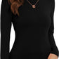 Women's Base Shirt Slim-fit Turtleneck Elegant Graceful