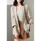 Haut de costume ample et respirant beige, résistant au soleil et assorti