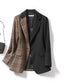 Suit Jacket Panel Plaid Design Feels Small