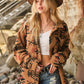 Women's Fashion Vintage Plush Lapel Long Sleeve Jacket Coat