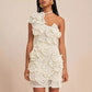 Fashion Halter Three-dimensional Vacation Style Flower Dress