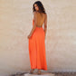 Women's Clothing Neck Hanging Chain Backless Slit Dress