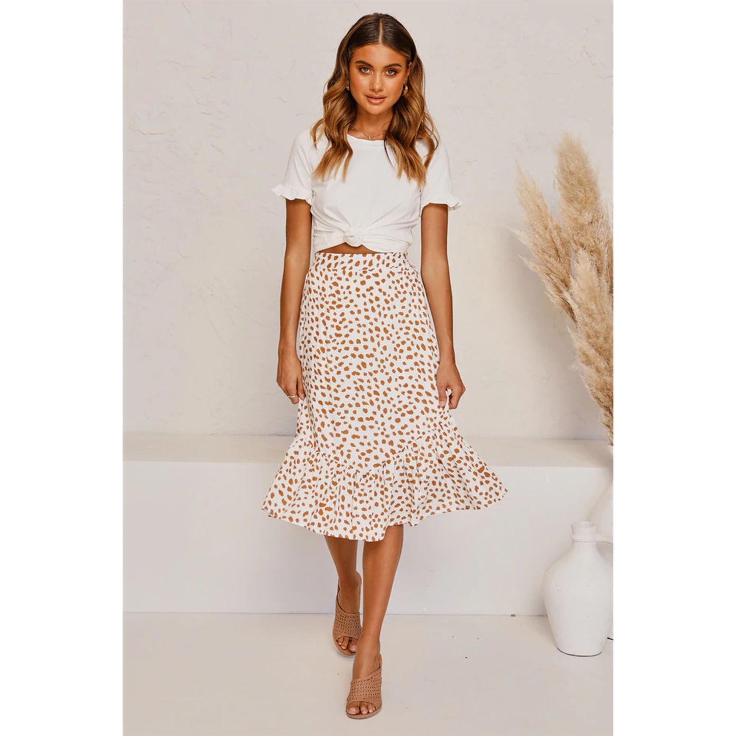 Women's leopard print skirt